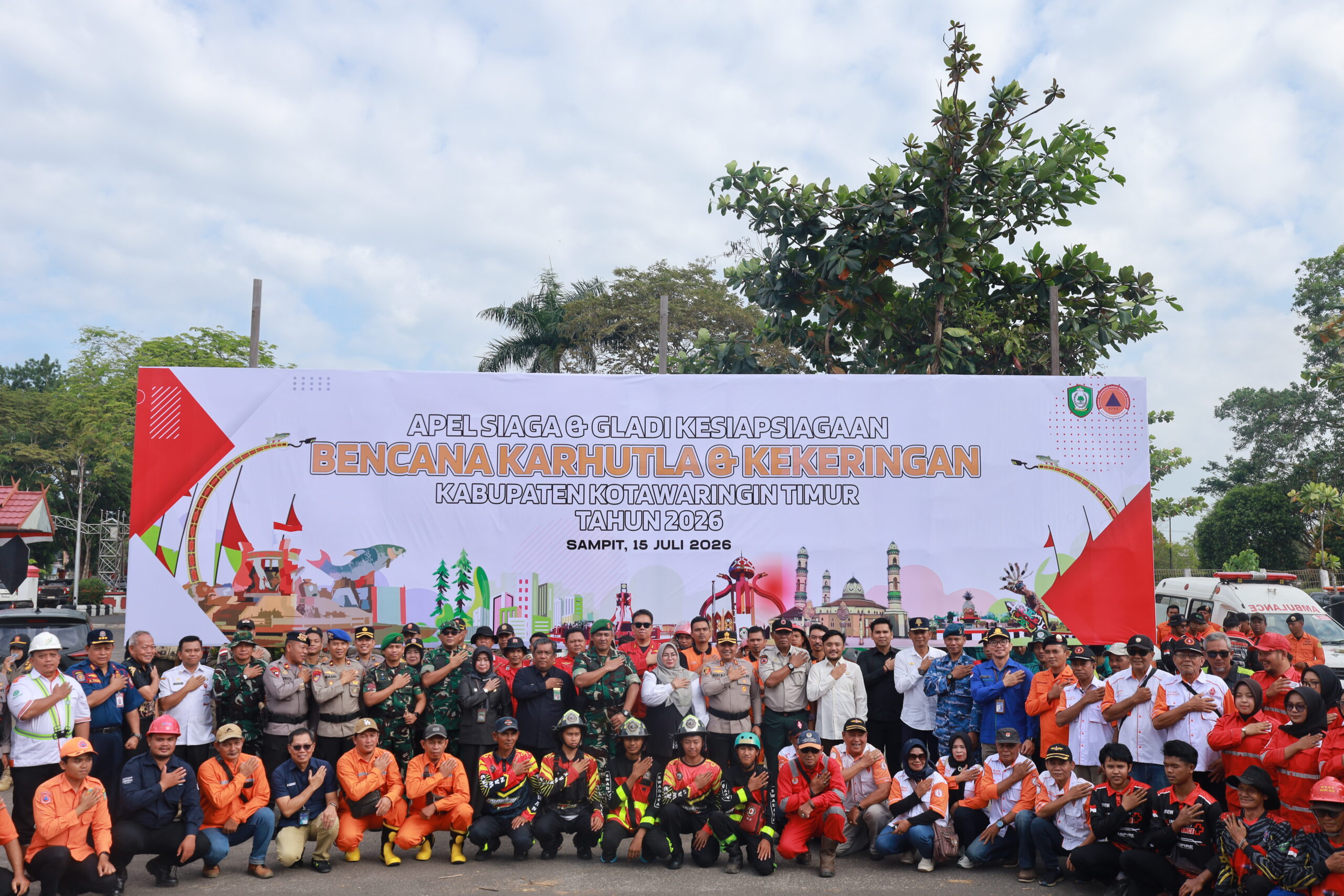 Apel Siaga & Gladi Kesiapsiagaan Bencana Karhutla & Kekeringan Kab. Kotim Tahun 2026